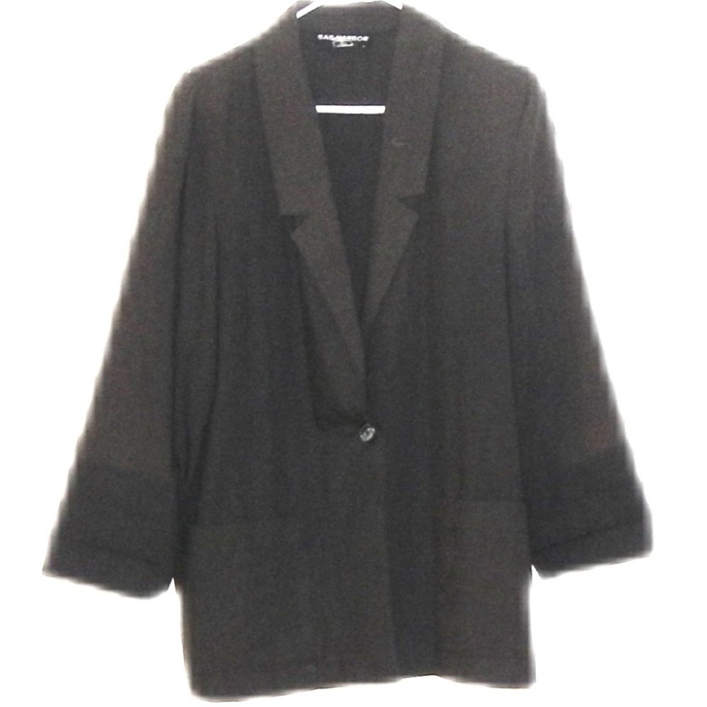 SAG HARBOR Vintage Charcoal Gray Blazer Size 12